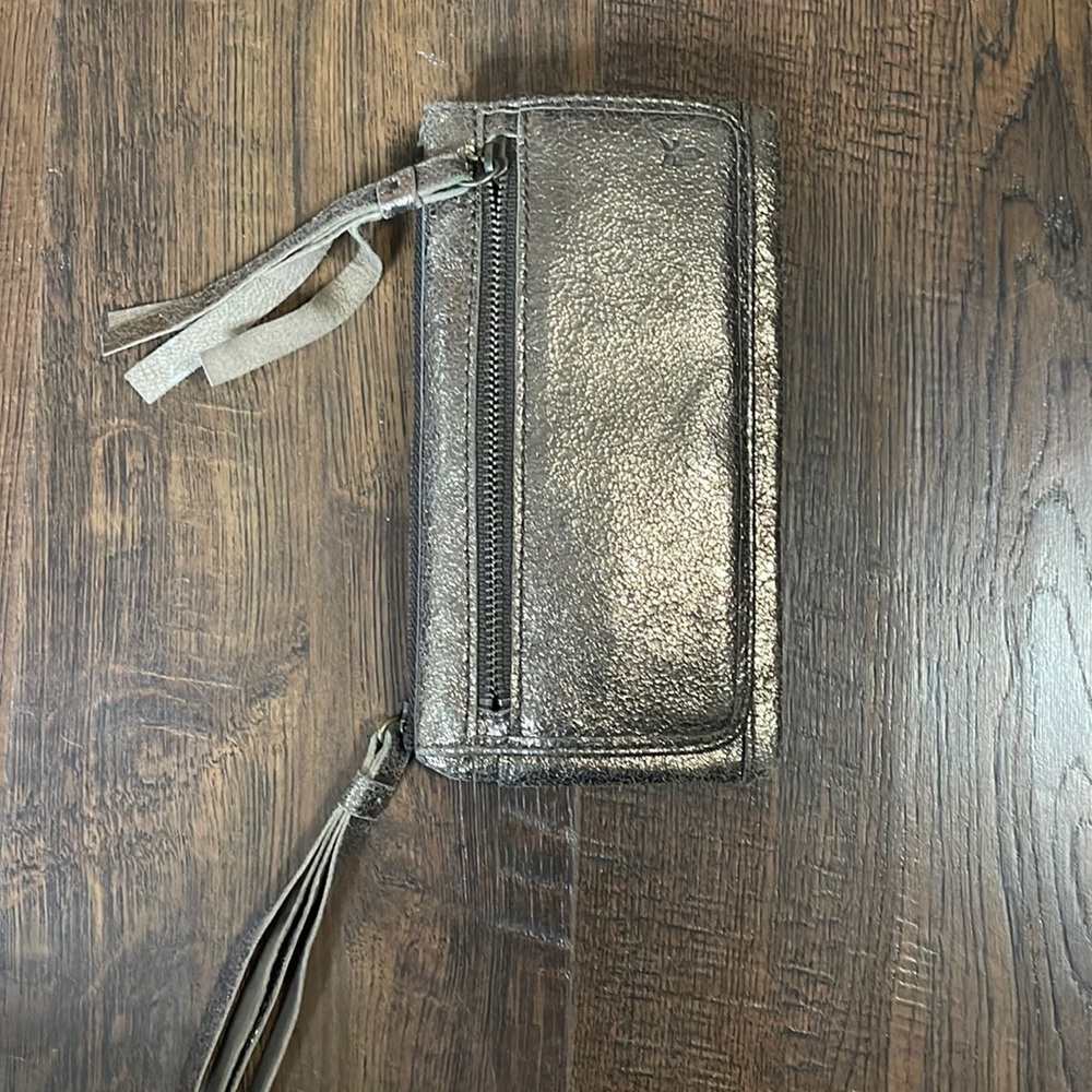 Frye metallic wallet